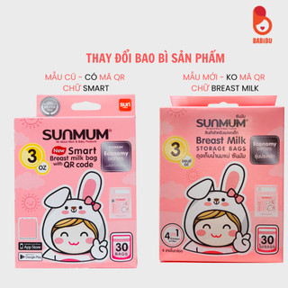 Túi trữ sữa Sunmum chính hãng date 2029 dung tích 100, 150, 250ml