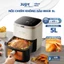 Nồi chiên không dầu Bear 5L QZG-P15R8 công suất 1500W, cửa kính trong suốt quan sát đồ ăn, màn hình cảm ứng có đèn