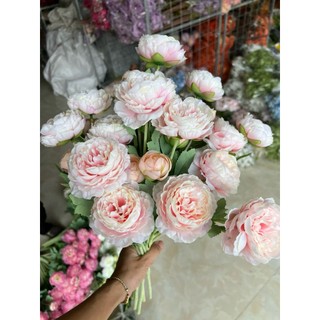 Cành Trà Kép 💥HÀNG CAO CẤP💥 Hoa Hồng Trà Lụa Form To, Phong Cách Cổ Điển Decor Nhà Cửa, Tiệc Cưới