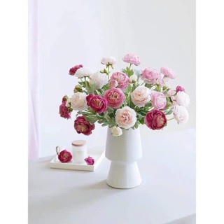 Cành Trà Kép 💥HÀNG CAO CẤP💥 Hoa Hồng Trà Lụa Form To, Phong Cách Cổ Điển Decor Nhà Cửa, Tiệc Cưới