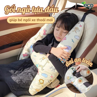 Gối tựa đầu ngủ trên ô tô mềm mại thay thế đai an toàn cho trẻ chống nghẹo cổ, tùy chỉnh dễ dàng