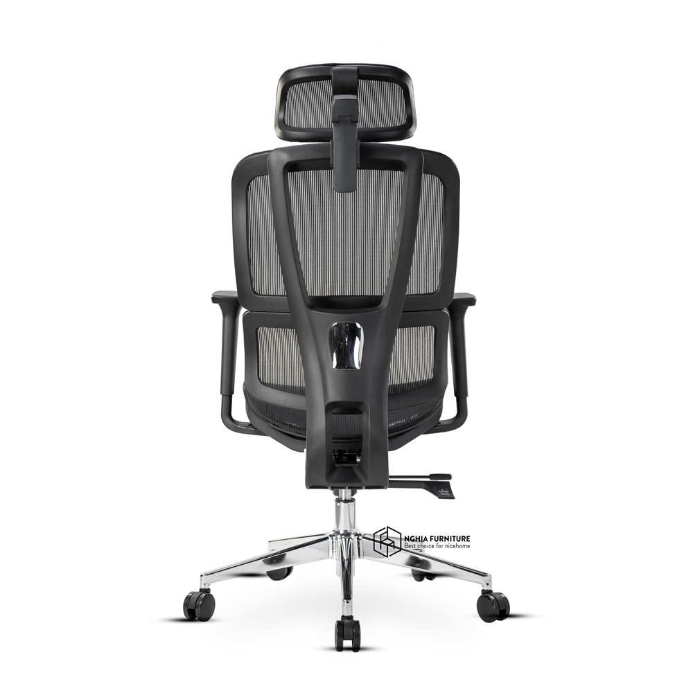 Ảnh Ghế công thái học Nghiafurniture Lumbar Basic, Ngả ghế 125 độ, đẩy lưng 5 cấp độ, bảo hành 3 năm 3