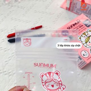 Thùng 12 hộp túi trữ sữa Sunmum dung tích 100ml, 150ml, 250ml cho bé
