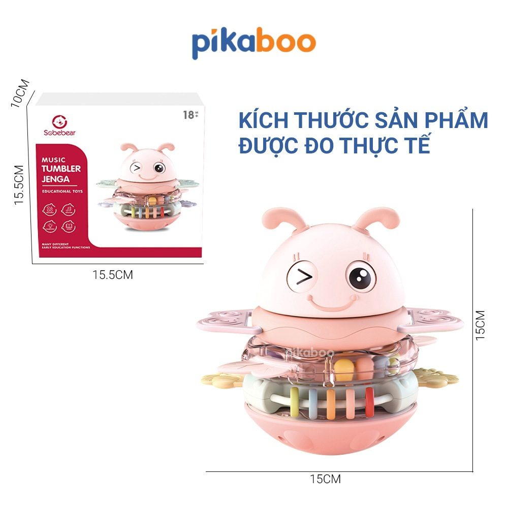 Ảnh Đồ chơi lật đật Pikaboo, các kiểu hình xinh xắn, tích hợp 3 in 1, âm thanh vui nhộn, có gặm nướu 3