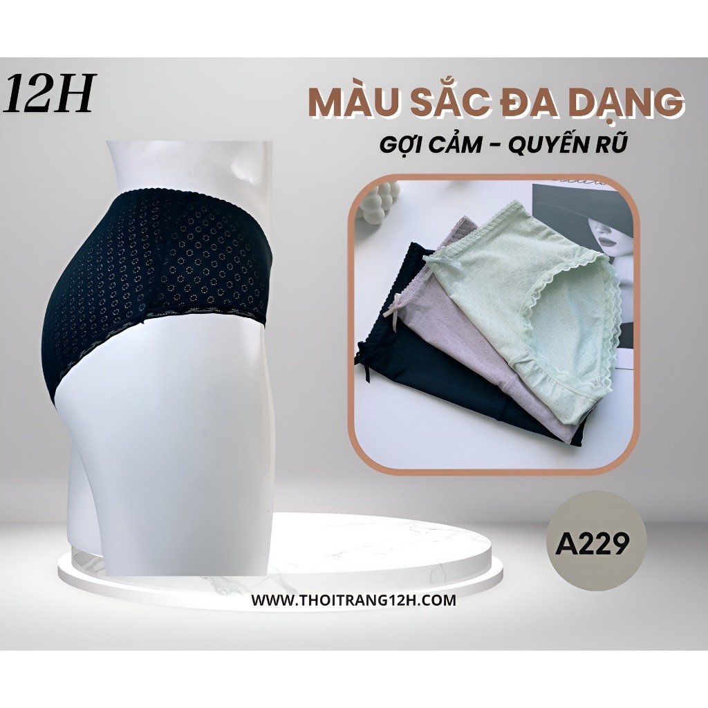 Combo 5 quần chip nữ cotton thun lạnh, co dãn thoáng khí A229