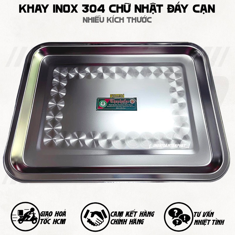 Khay Mâm Inox 304 Chữ Nhật Đáy Cạn - Hàng Việt Nam chất Lượng Cao ...