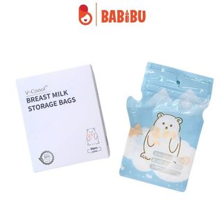 Túi trữ sữa Vcoool cao cấp hộp 30 túi 180ml, có vòi rót tiện lợi