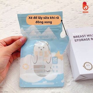 Túi trữ sữa Vcoool cao cấp hộp 30 túi 180ml, có vòi rót tiện lợi