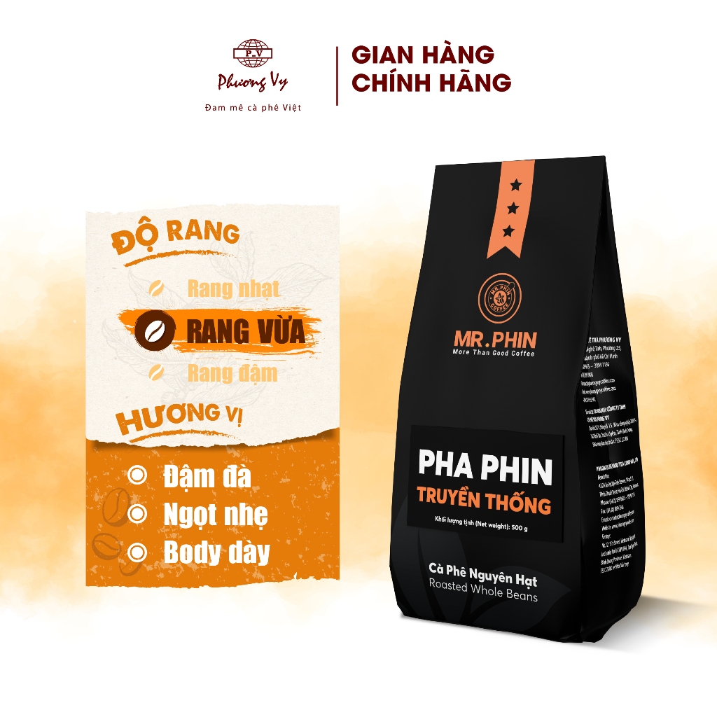 Ảnh COMBO 2 Cà Phê Mr. Phin Pha Phin Truyền Thống 500g đậm vị chuẩn pha phin, Phương Vy Coffee 3