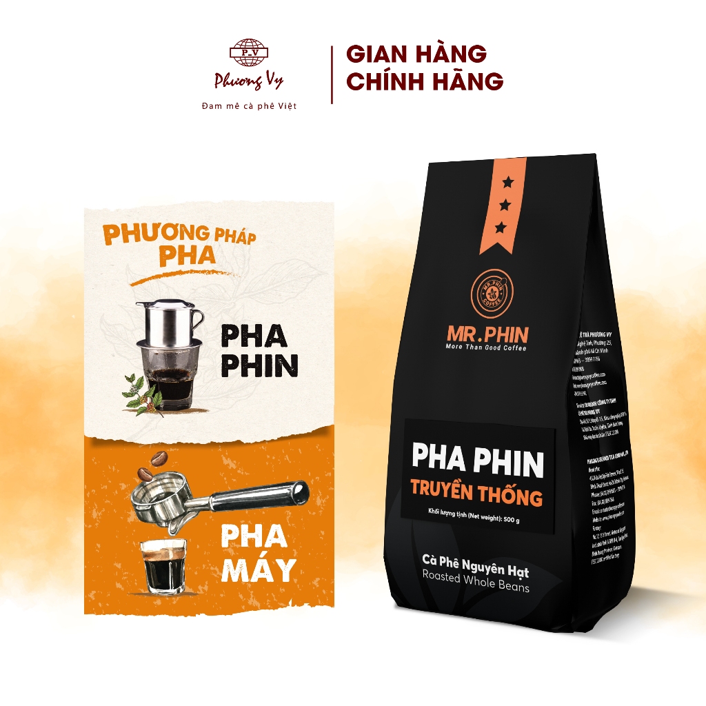 Ảnh COMBO 2 Cà Phê Mr. Phin Pha Phin Truyền Thống 500g đậm vị chuẩn pha phin, Phương Vy Coffee 4