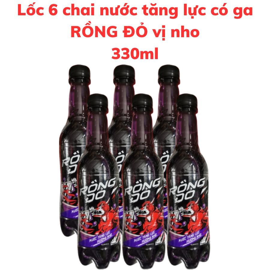 Nước tăng lực hương nho RỒNG ĐỎ chai 330ml | Shopee Việt Nam