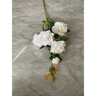Cành Hồng Nhung 5 Bông💥HÀNG NHẬP NGUYÊN CÀNH CAO CẤP💥 Hoa Hồng Nhung Cành Cao 92cm, Trang Trí Nhà Cửa Sực Sang Trọng
