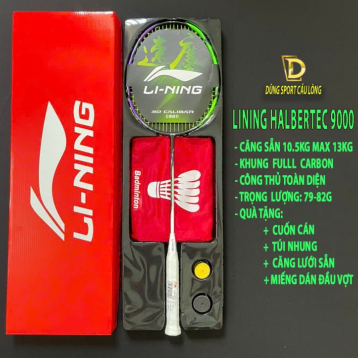 Vợt Cầu Lông Lining Halbertec 9000 Bản Cao Full Hộp Cấp Kèm Túi Đựng ...