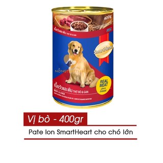 [COMBO] Pate Lon Cho Chó Smart Heart Cao Cấp Bổ Sung Dinh Dưỡng Giúp Lông Mềm Mượt 400G Vị Bò/Gà Pet Kool