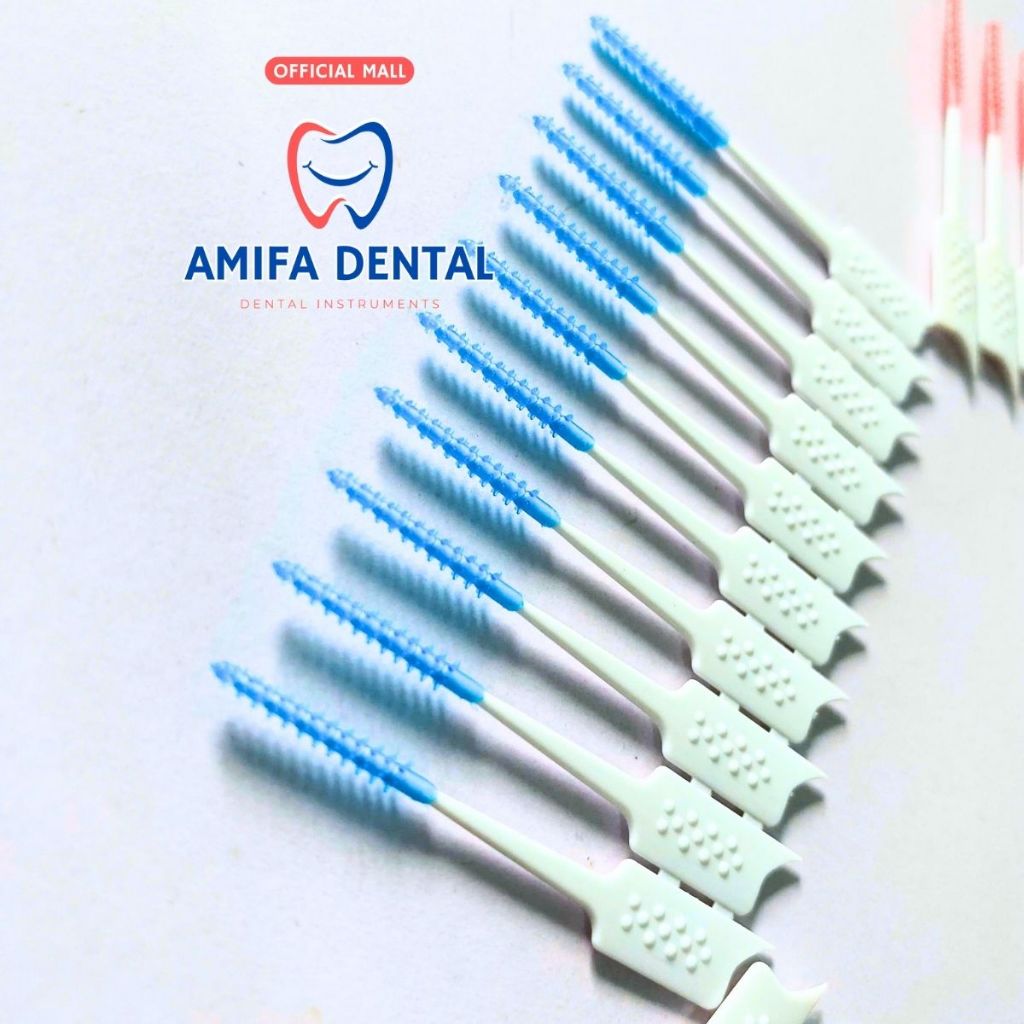 Set 50 Bàn Chải Kẽ Răng Silicon Siêu Mềm Chăm Sóc Răng Miệng Silicone Interdental Brushes