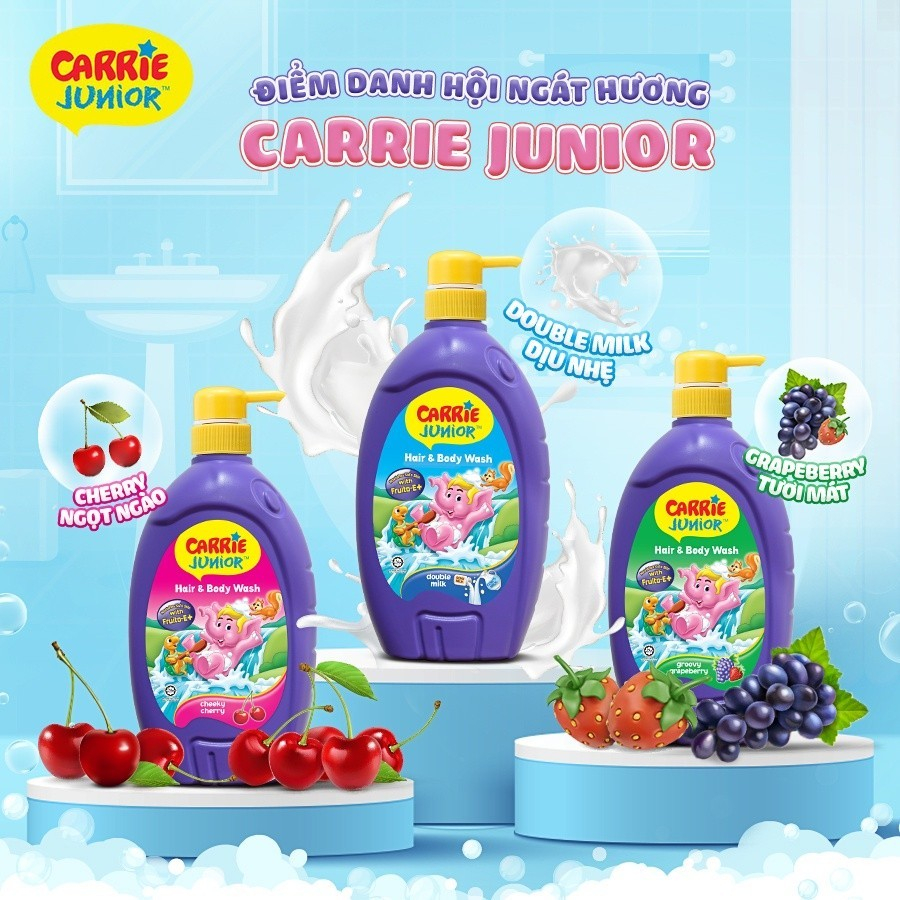 [GIFT] Tắm gội Carrie Junior hương Grapeberry 30g