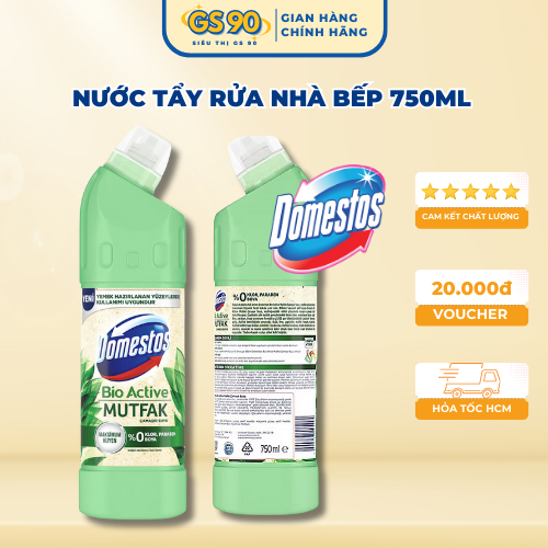 Nước Tẩy Rửa Nhà Bếp Hoạt Tính Sinh Học 750ml DOMESTOS Bio Active, nhập khẩu từ Đức Chính Hãng