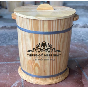 Thùng gỗ đựng gạo 20kg-30kg⚡️GIÁ XƯỞNG⚡️thùng gỗ đựng gạo phong thủy tránh côn trùng,ẩm mốc