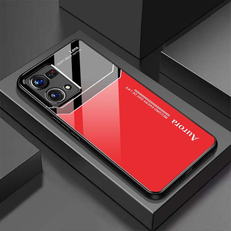 Ốp Lưng OPPO RENO 7 4G, RENO 8 4G, RENO 8 5G Mặt Lưng Kính Cường Lực Sáng Bóng
