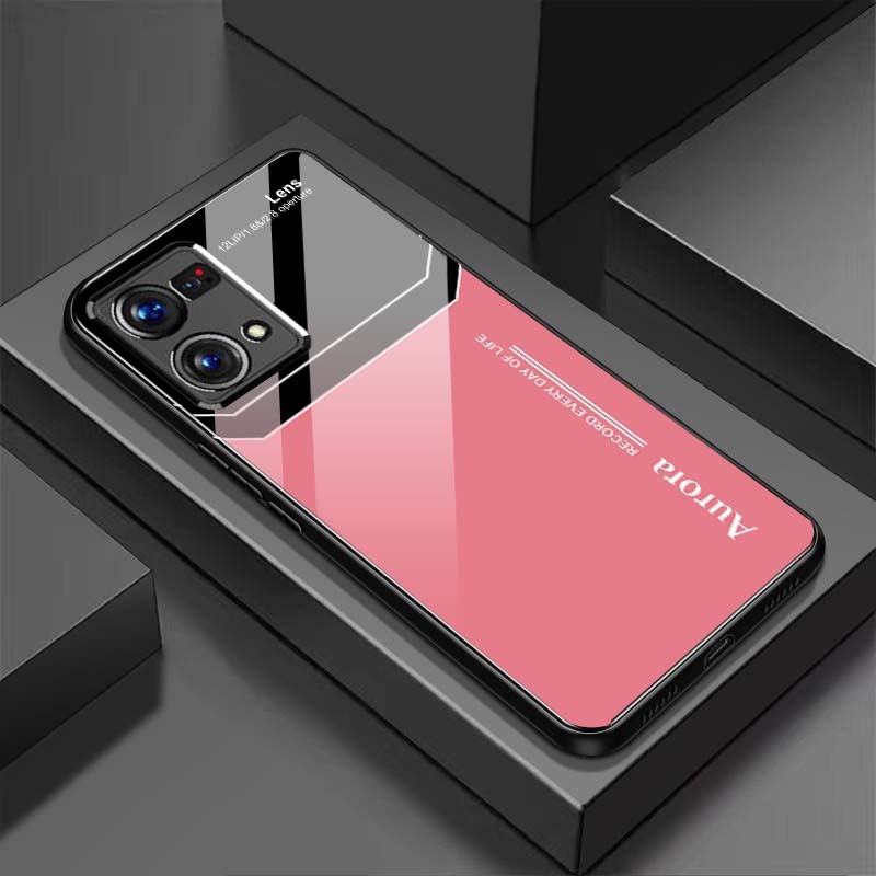 Ốp Lưng OPPO RENO 7 4G, RENO 8 4G, RENO 8 5G Mặt Lưng Kính Cường Lực Sáng Bóng