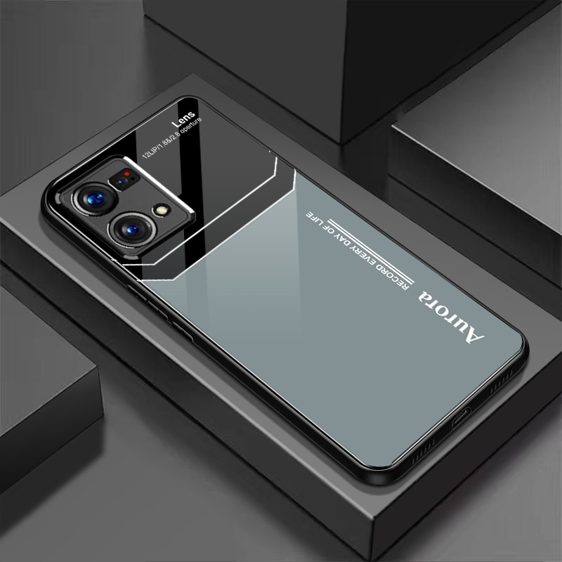 Ốp Lưng OPPO RENO 7 4G, RENO 8 4G, RENO 8 5G Mặt Lưng Kính Cường Lực Sáng Bóng