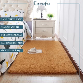 Thảm lông trải sàn cao cấp đẹp giá rẻ | Lông CỪU xoăn | 1m6x2m 1m6x1m | Tròn 1m 1m2 | CARUFU