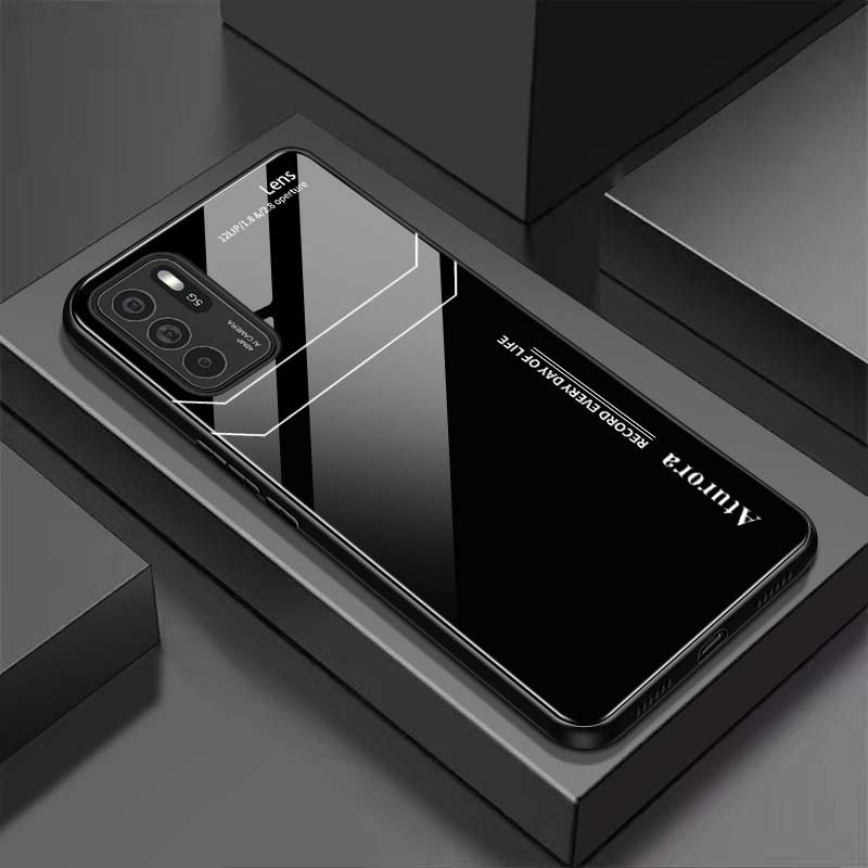 Ốp Lưng OPPO RENO 6 5G, RENO 6Z 5G Mặt Lưng Kính Cường Lực Sáng Bóng