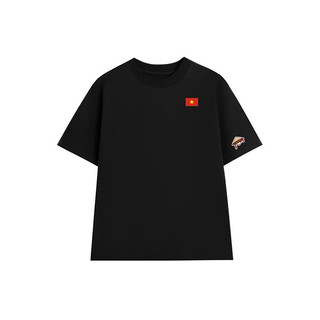 Áo thun UNISEX OVERSIZE form rộng nam nữ in hình CỜ TỔ QUỐC ngực trái Nón lá bên tay chất Cotton mềm mịn co dãn 2 chiều
