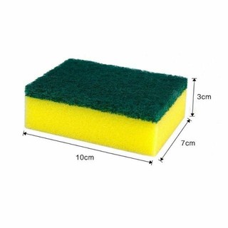 Miếng rửa chén bát 2 mặt xanh vàng cọ rửa xoong loại to