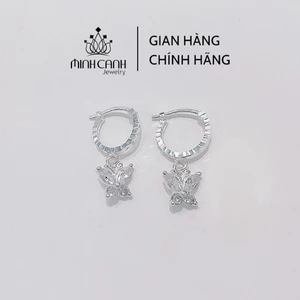 Bông Tai Bạc Hình Bướm Xinh Xắn Cho Bé Yêu - Minh Canh Jewelry