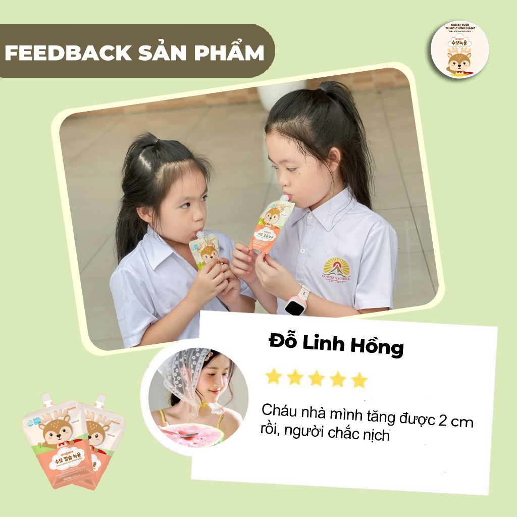 10 - 20 - 30 GÓI CANXI Nhung Hươu Sumo Hỗ Trợ Tăng Chiều Cao Toàn Diện, Tăng Cường Sức Đề Kháng