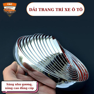Dải trang trí chống trầy xước mạ crom xe hơi. Nẹp cao su mạ crom chống trầy xước, va đập xe ô tô