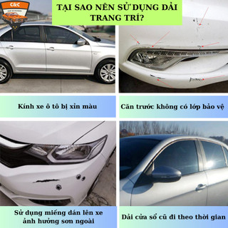 Dải trang trí chống trầy xước mạ crom xe hơi. Nẹp cao su mạ crom chống trầy xước, va đập xe ô tô