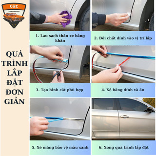 Dải trang trí chống trầy xước mạ crom xe hơi. Nẹp cao su mạ crom chống trầy xước, va đập xe ô tô