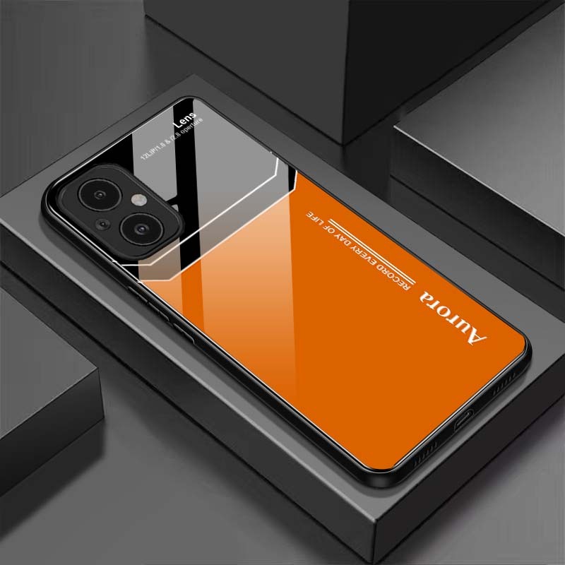 Ốp Lưng OPPO RENO 7Z 5G, RENO 8Z 5G Mặt Lưng Kính Cường Lực Sáng Bóng