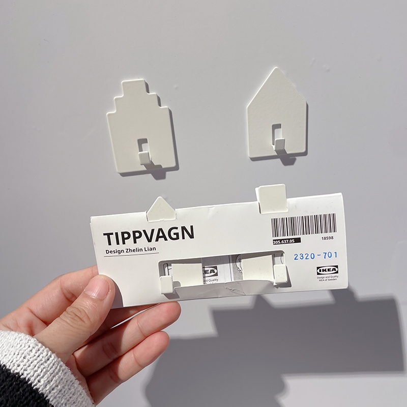 Bộ 2 móc dán treo đồ dính tường đa năng Tippvagn IKEA