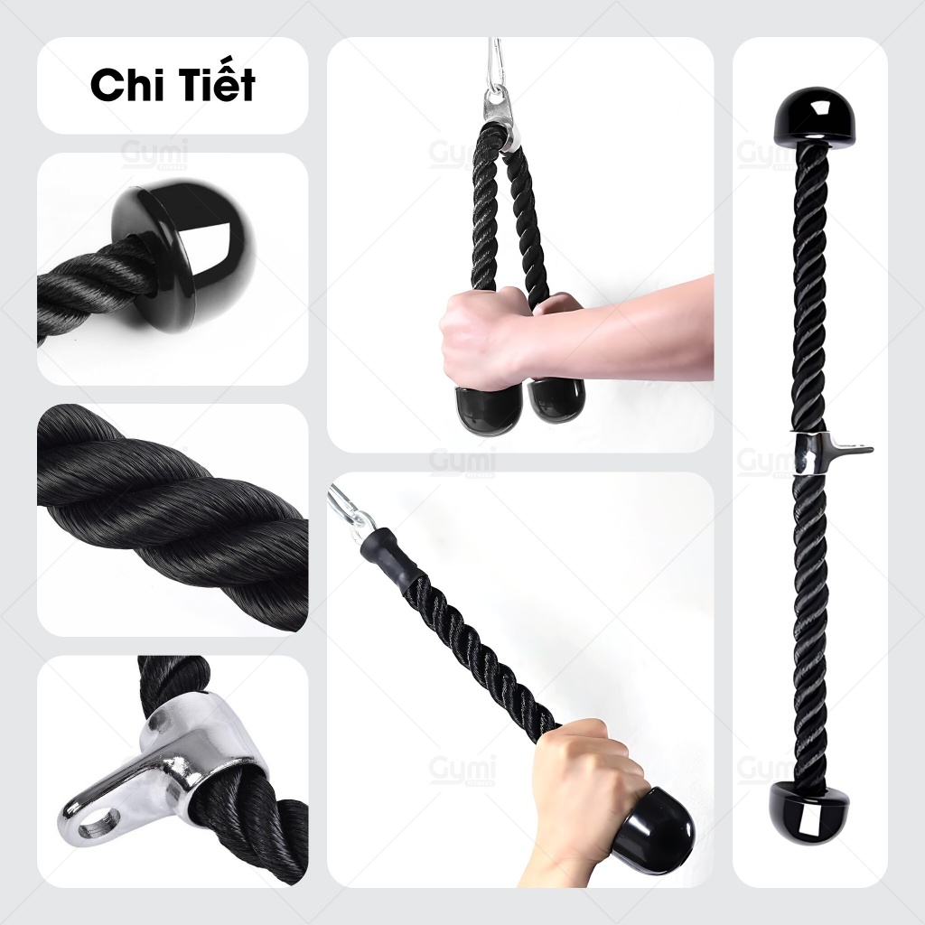 Dây Thừng Kéo Xô Tập Cơ- Tay Kéo Tập Cơ Xô, Cơ Bụng - DayThungKeoXo