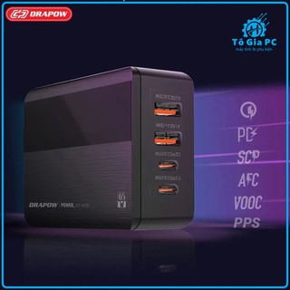 Củ sạc siêu nhanh GAN chuẩn PD 65w 40w 30w Drapow HB65, Wekome WP-U128, Lenovo MC31 cổng type C/USB hỗ trợ PPS samsung