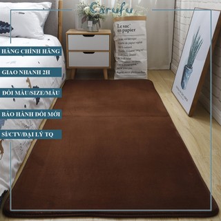 Thảm tròn trải sàn phòng khách 120cm màu Nâu NHUNG nỉ cao cấp