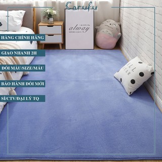 Thảm trải sàn phòng khách 160x100cm màu Xanh Đậm NHUNG nỉ cao cấp