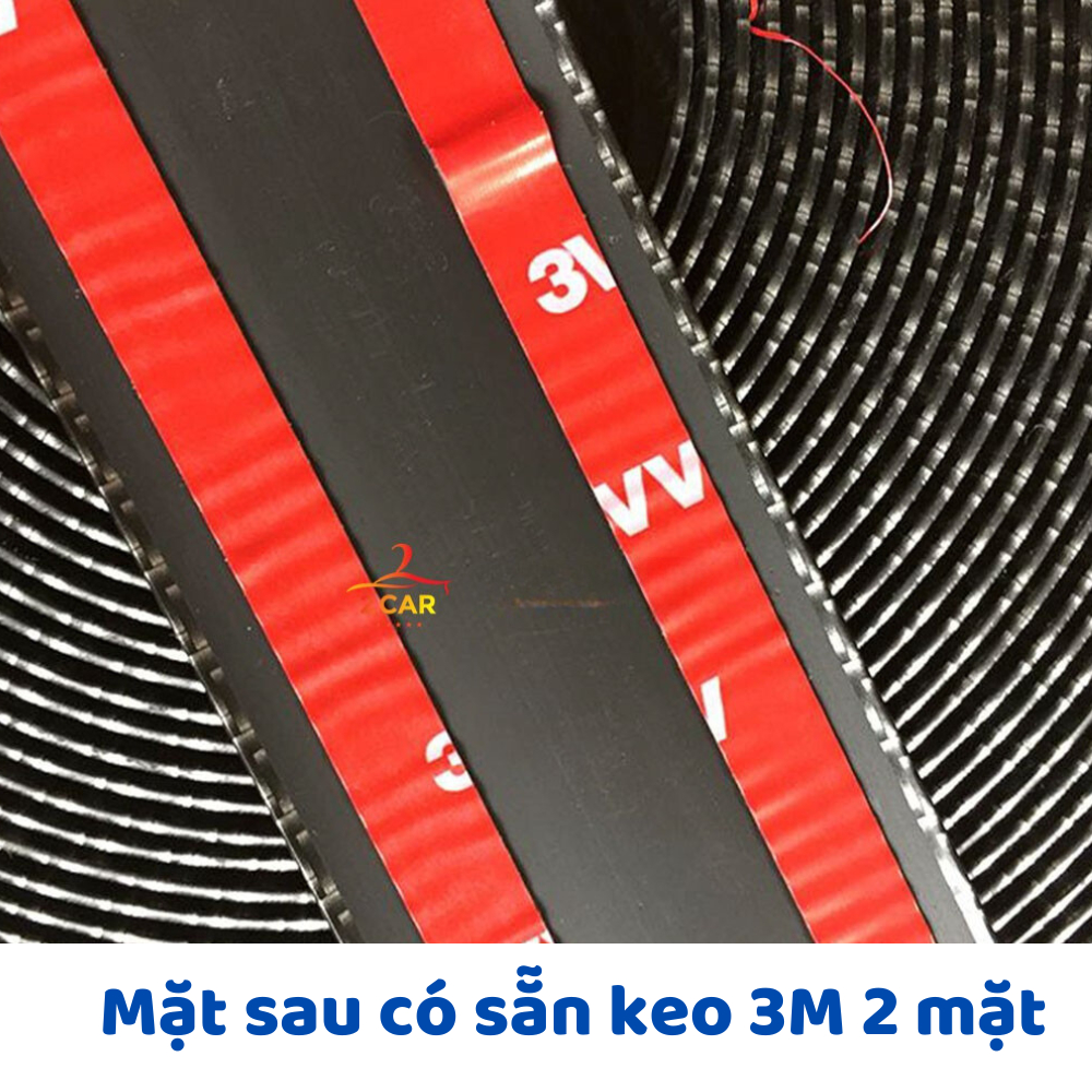 Nẹp carbon Chống Xước Bước Chân Cửa Xe Ô Tô, Xe hơi, nẹp cánh cửa vân Cacbon Cao Cấp (Gia 1met)