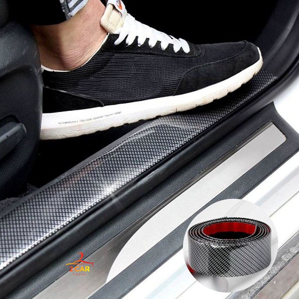 Nẹp carbon Chống Xước Bước Chân Cửa Xe Ô Tô, Xe hơi, nẹp cánh cửa vân Cacbon Cao Cấp (Gia 1met)