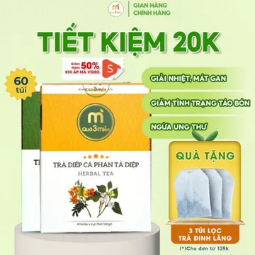 2 Hộp Trà Cà Gai Leo Xạ Đen và Trà Diếp Cá Phan Tả Diệp thương hiệu Quà 3 Miền