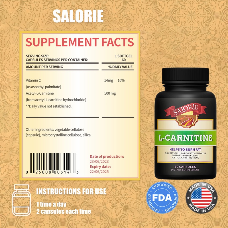 L-Carnitine, chất giảm cân và đốt cháy chất béo, duy trì chuyển hóa năng lượng tế bào
