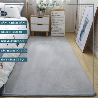 Thảm trải sàn phòng khách 160x100cm màu Xám Bạc NHUNG nỉ cao cấp