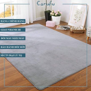 Thảm trải sàn phòng khách 160x100cm màu Xám Bạc NHUNG nỉ cao cấp