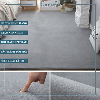 Thảm trải sàn phòng khách 200x160cm màu Xám Bạc NHUNG nỉ cao cấp