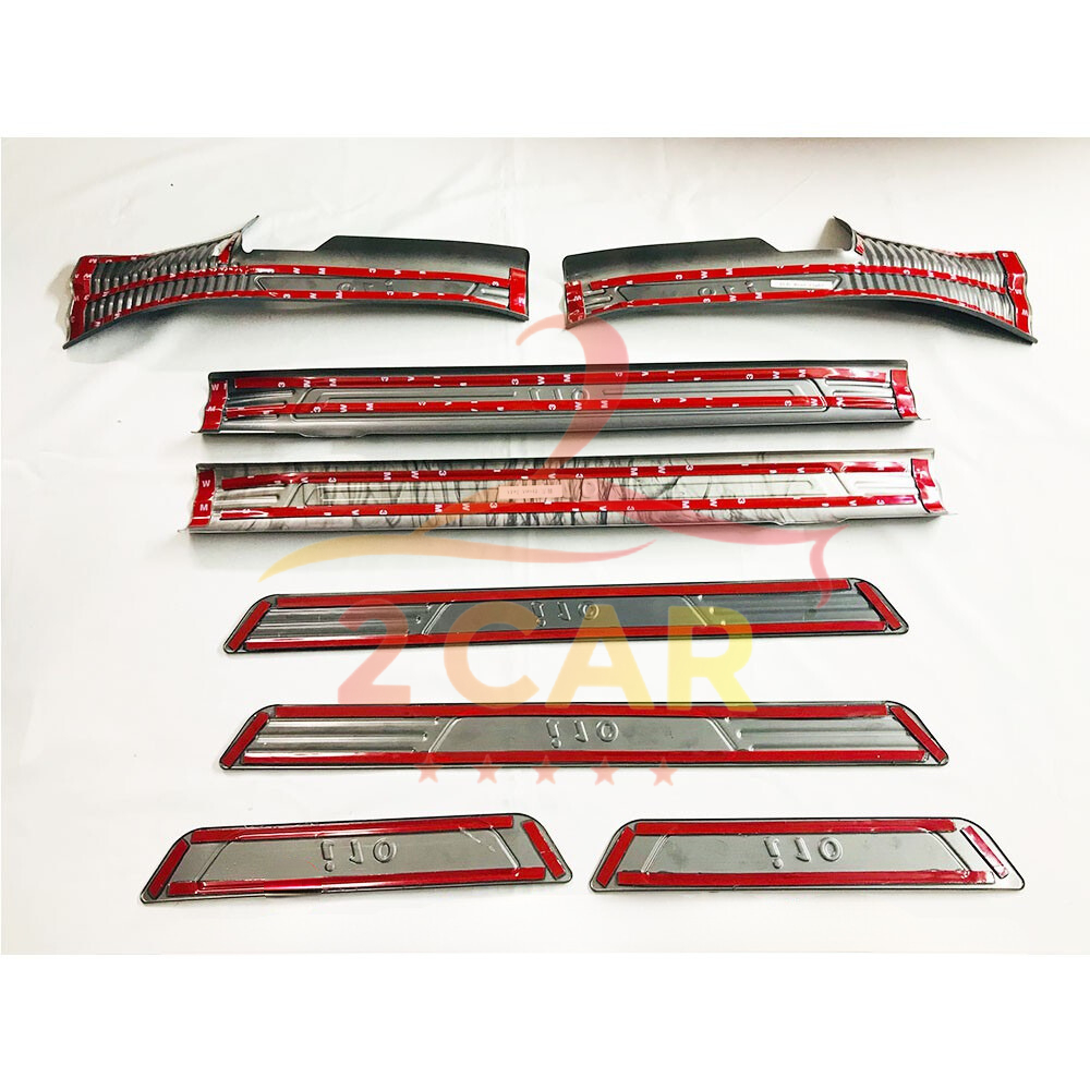 Ốp bậc cửa, Nẹp Bước Chân Trong, ngoài Xe Hyundai i10 2014 - 2020, 2021-2025 vân Titan cao cấp