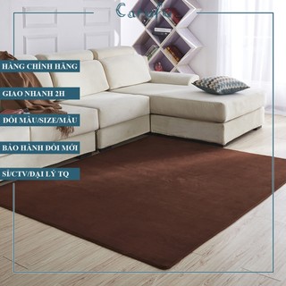 Thảm trải sàn phòng khách 200x160cm màu Nâu NHUNG nỉ cao cấp