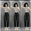 Quần baggy jean thêu nơ dành cho nữ